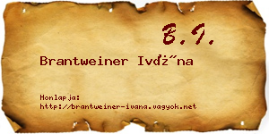 Brantweiner Ivána névjegykártya